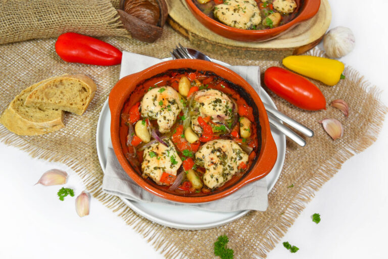 Gegrillte Hähnchenbrust mit Gemüse im Olivenöl-Bett - BallesWorld