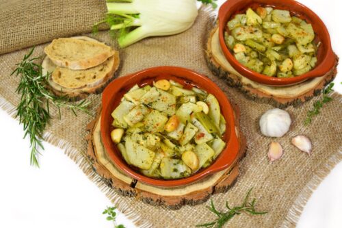 Fenchel-in Olivenöl gegrillt-Anrichten-ballesworld