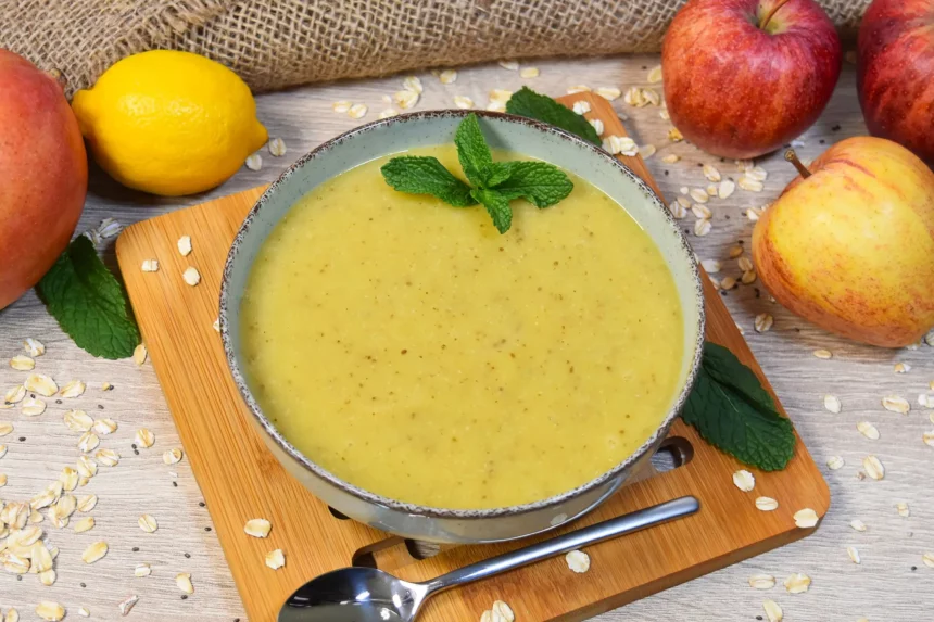 Apfel-Mango Mus mit Chia und Haferflocken-Rezept-ballesworld