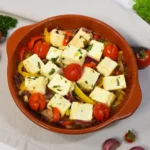 Feta vom Grill auf Gemüse-Olivenöl-Bett-Rezept-ballesworld