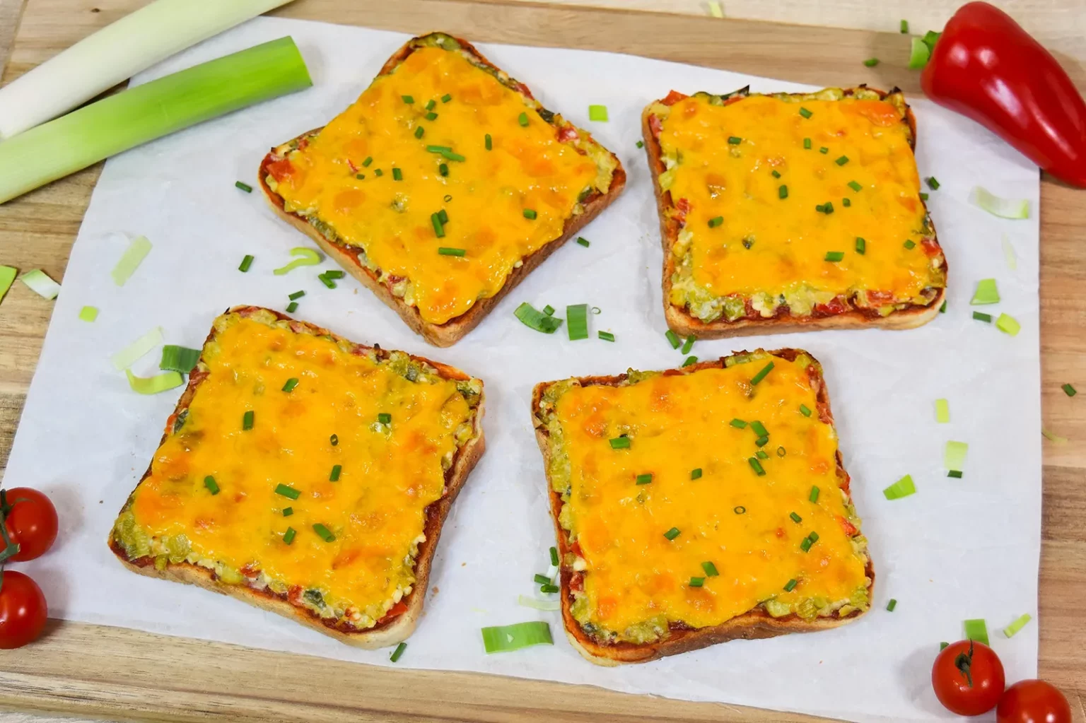 Überbackener Toast mit Lauch und Käse-Rezept-ballesworld