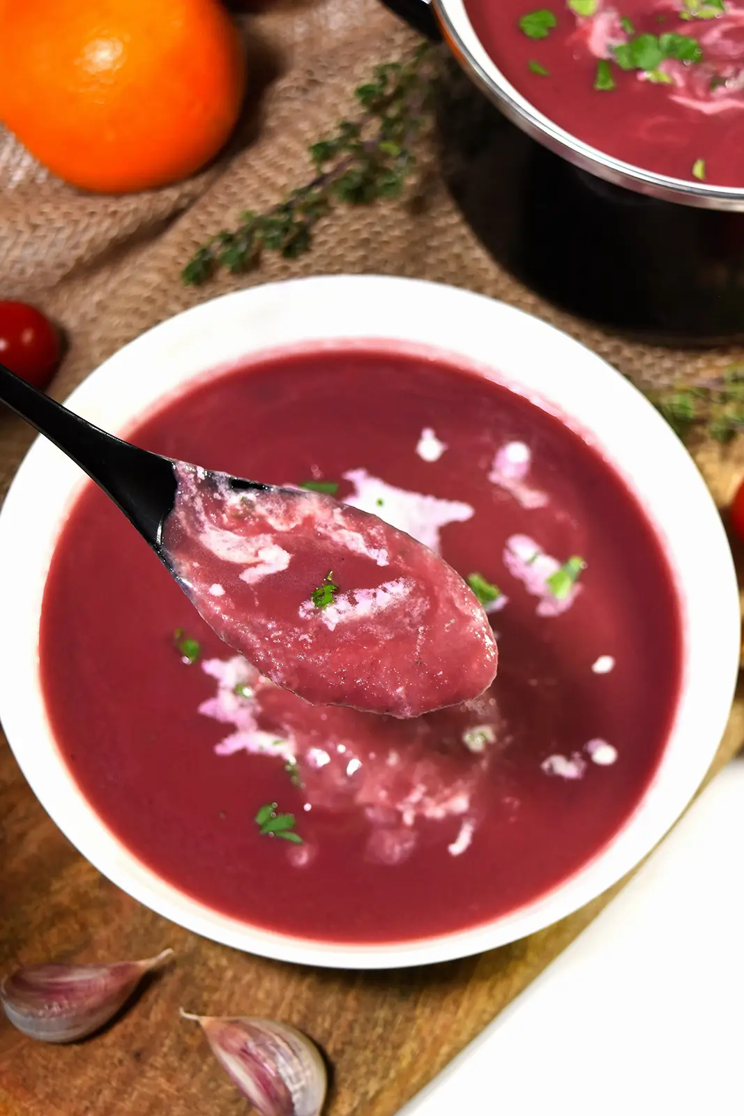 Rotkohl Creme-Suppe-Wintersuppe-ballesworld