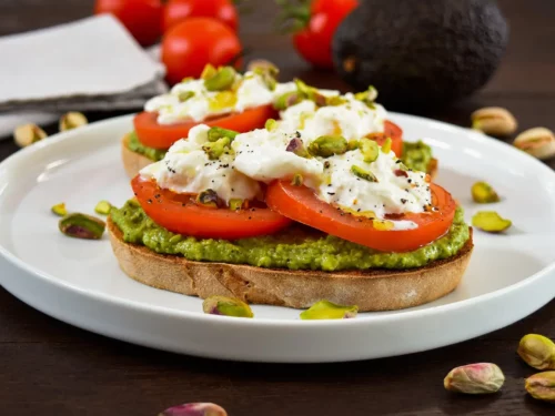 Knusperbrot mit Avocado-Pesto und Burrata-Rezept-ballesworld