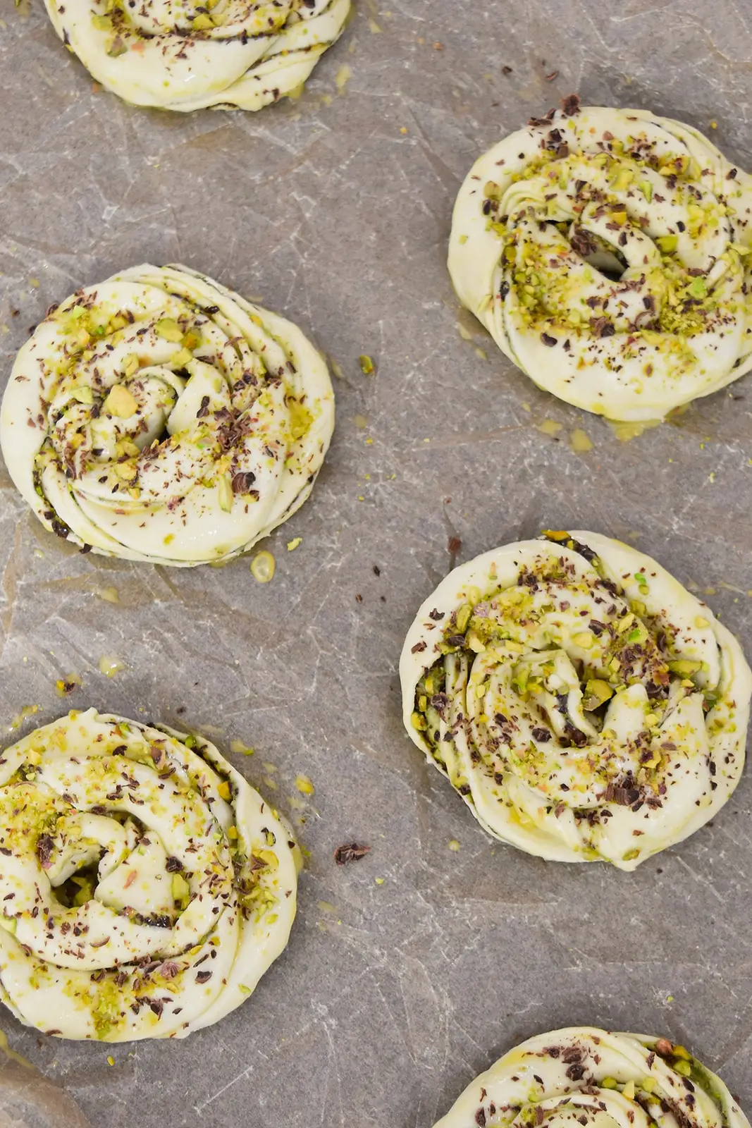 Blätterteiggebäck mit Pistaziencreme-Backen-ballesworld