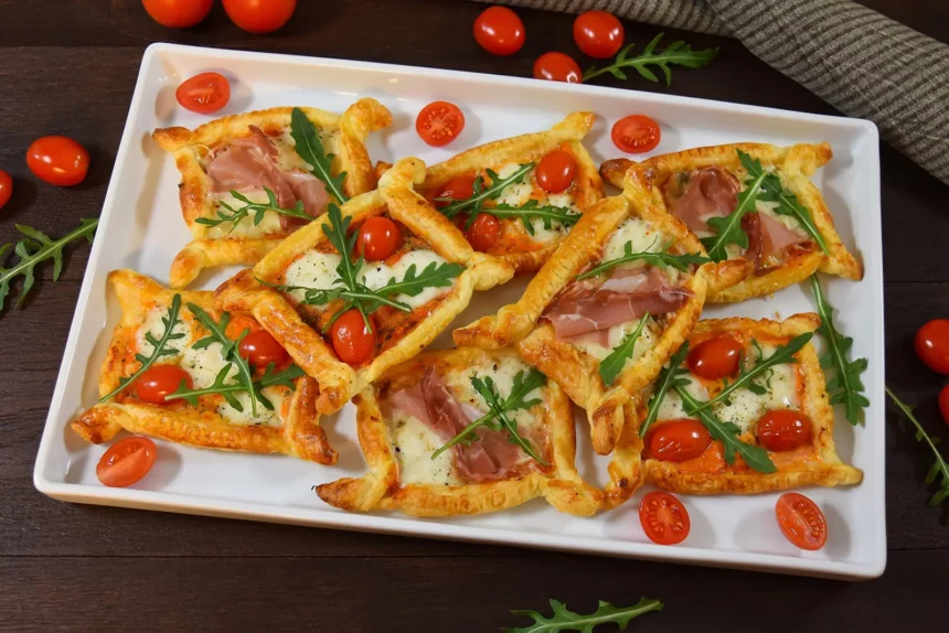 Knusprige Blätterteig Mini-Pizzen-Rezept-ballesworld