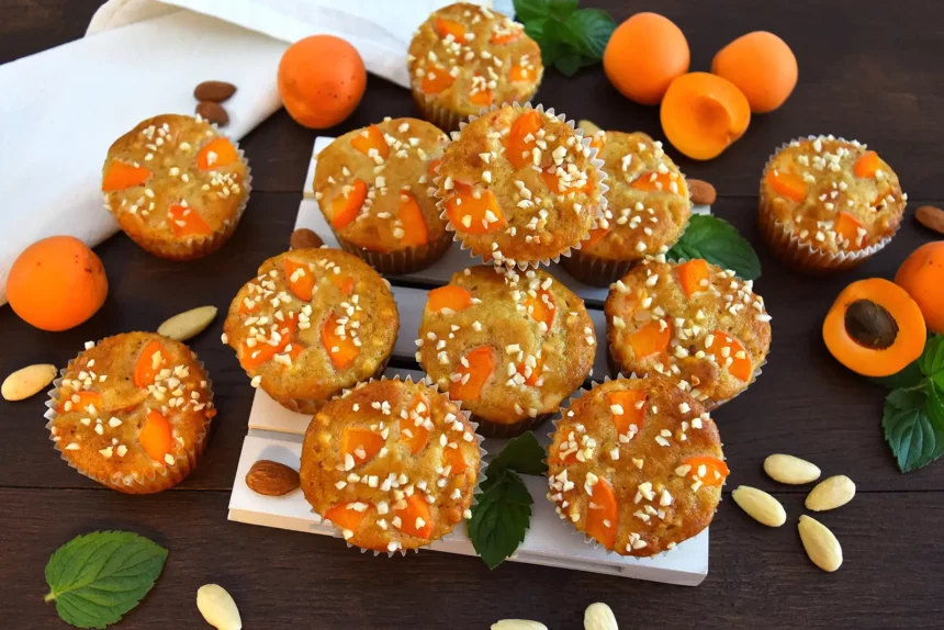 Aprikosen Muffins mit Mandel-Crunch-Rezept-ballesworld