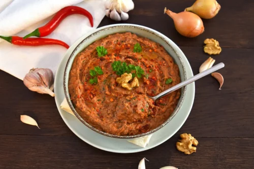 Kidneybohnen Paprika Aufstrich-Servieren-ballesworld