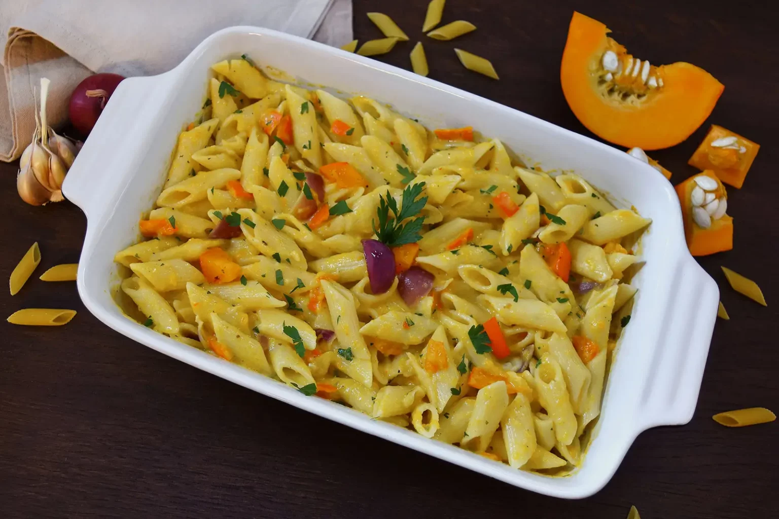 Ofen-Kürbis-Pasta mit Burrata-Rezept-ballesworld