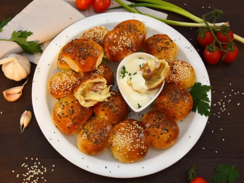 Gefüllte Snack-Brötchen aus der Heißluftfritteuse-Rezept-ballesworld