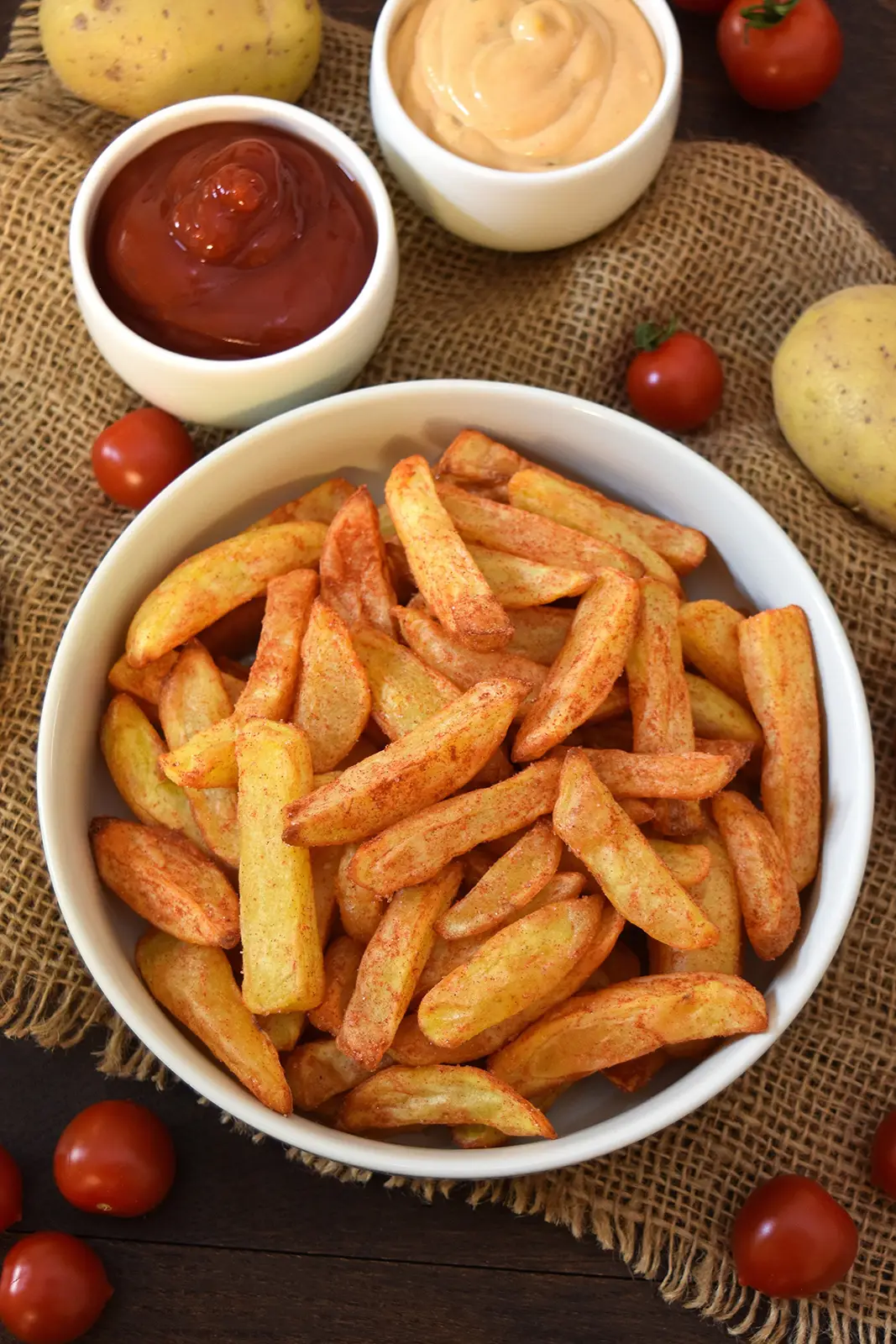 Knusprige Pommes aus der Heißluftfritteuse-Beilage-ballesworld