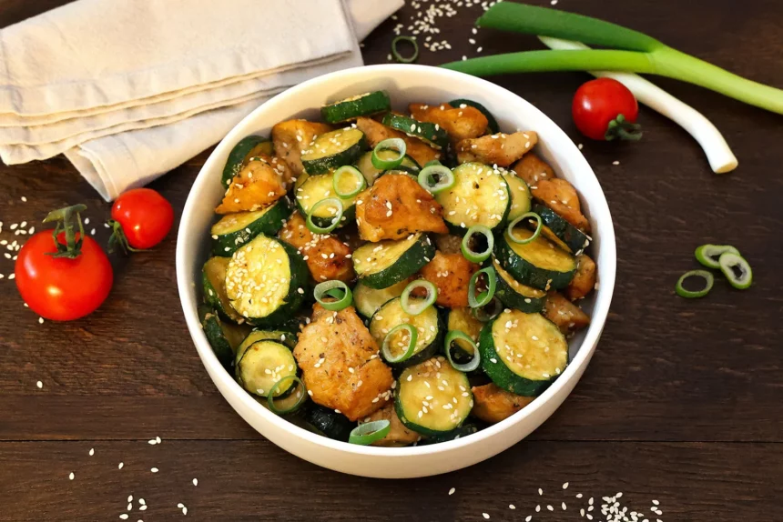 Asia-Style Hähnchen-Zucchini aus der Heißluftfritteuse-Rezept-ballesworld