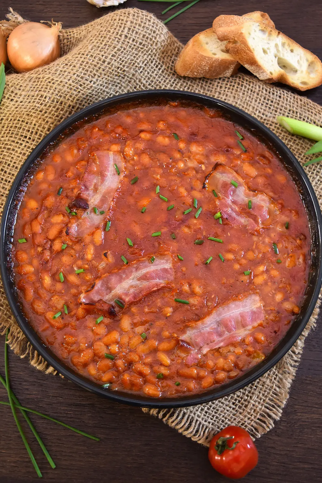 bohnenpfanne airfryer mit geraeuchertem paprikapulver