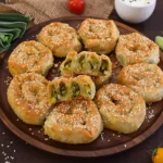 Filoteig-Lauch-Schnecken aus der Heißluftfritteuse-Anrichten-ballesworld