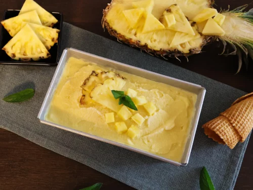 Ananas Sahne Eis selber machen-Rezept-ballesworld