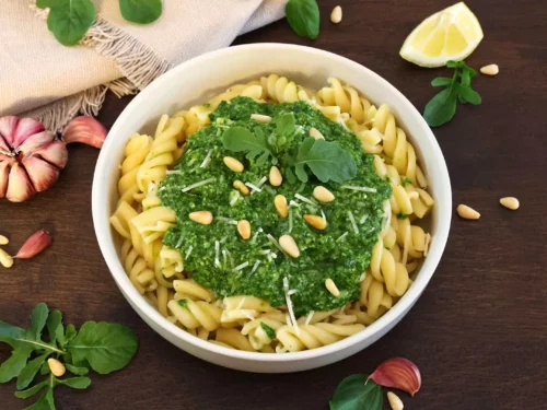Nudeln mit grünem Pesto-Rezept-ballesworld