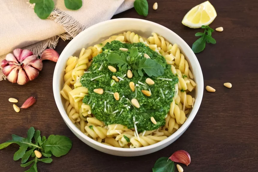 Nudeln mit grünem Pesto-Rezept-ballesworld