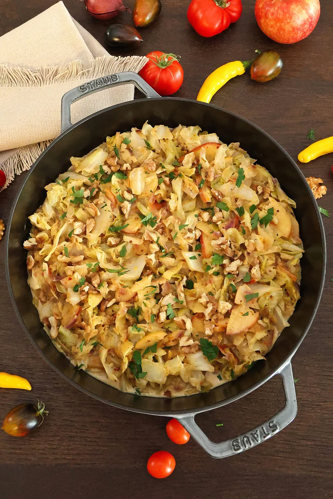 Cremiger Spitzkohl mit Honig-Senf-Knusper-Vegetarisch-ballesworld