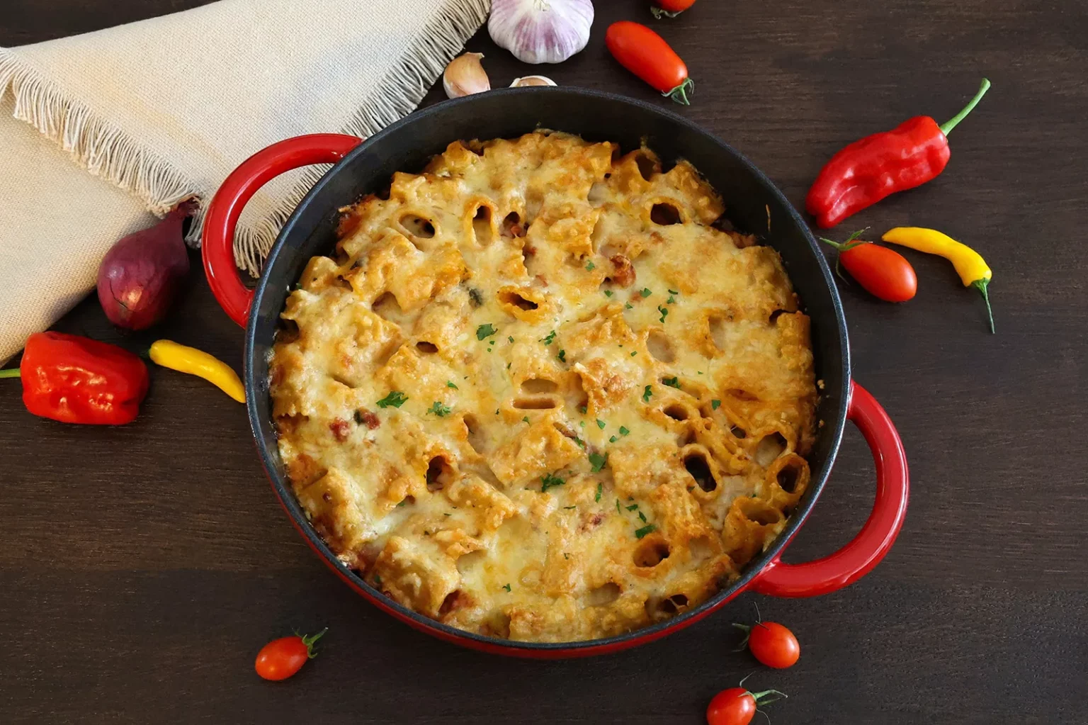 Mediterraner Salsiccia-Nudel-Auflauf-Rezept-ballesworld