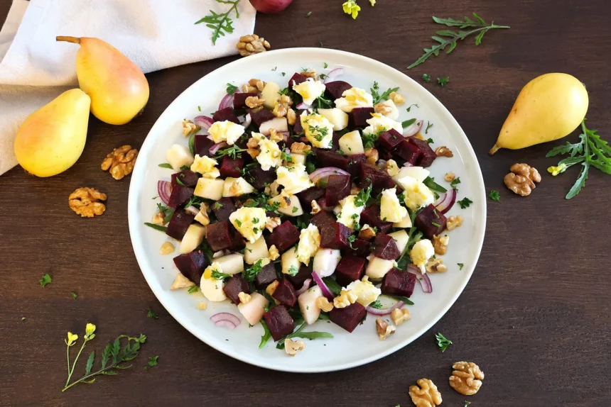 Rote Bete Salat mit Birne und Walnüssen-Rezept-ballesworld